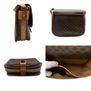 Celine bag crossbody canvas Macadam shoulder coated brown